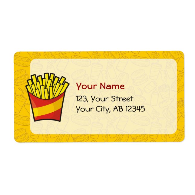 French Fries Label (Front)