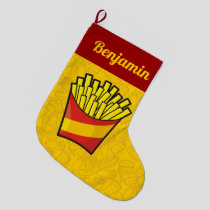 French Fries Large Christmas Stocking