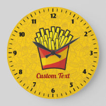 French Fries Large Clock