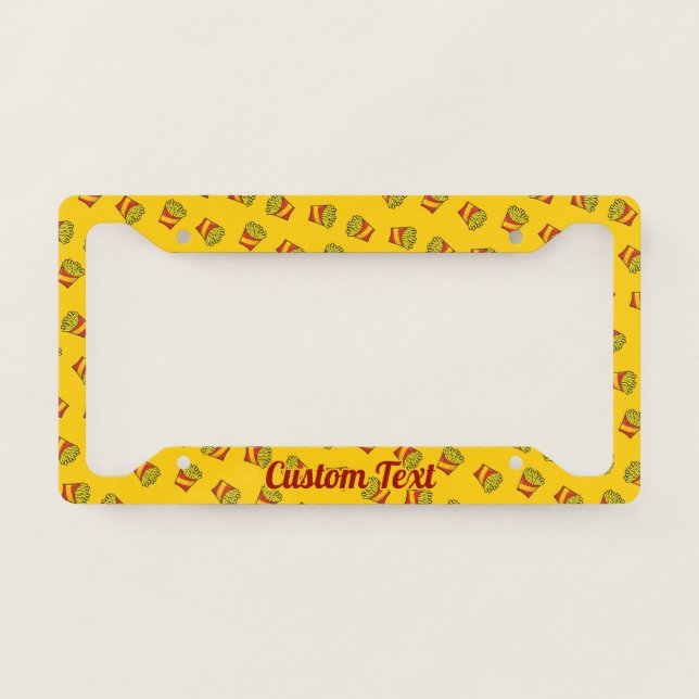 French Fries License Plate Frame (Front)