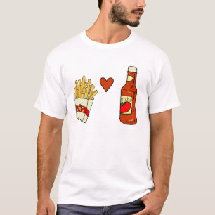 French Fries Love Ketchup T-Shirt