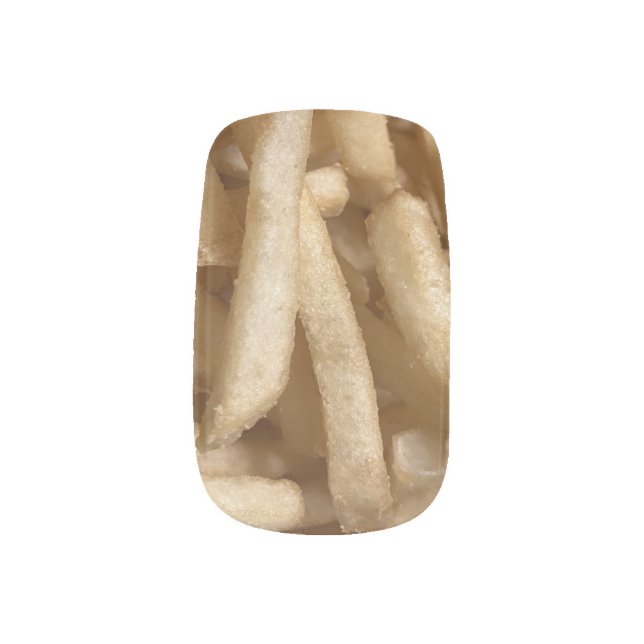 French Fries Minx Nail Art (Left Thumb)