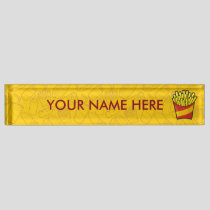 French Fries Name Plate