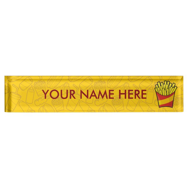 French Fries Name Plate (Front)