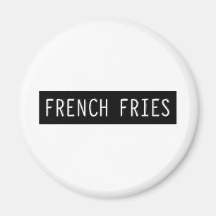 French Fries Old Typewriter Letters Magnet