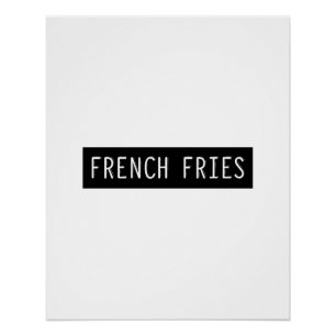 French Fries Old Typewriter Letters Poster