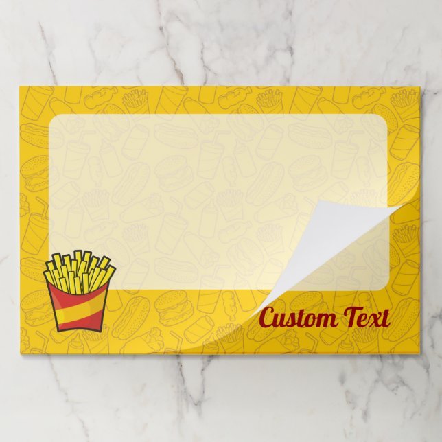 French Fries Paper Pad (Folded)