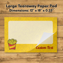 French Fries Paper Pad