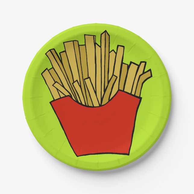 French fries paper plate (Front)
