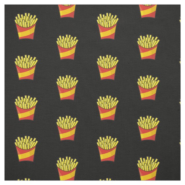 French Fries Pattern Fabric (Swatch)