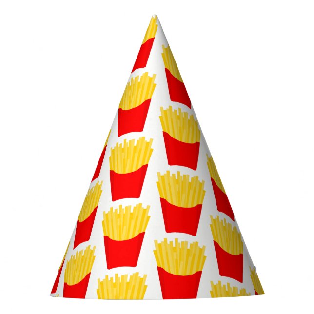 French Fries Pattern Party Hat (Front)