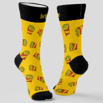 French Fries Pattern Socks