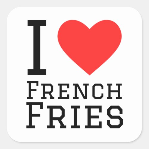  French fries pattern Square Sticker