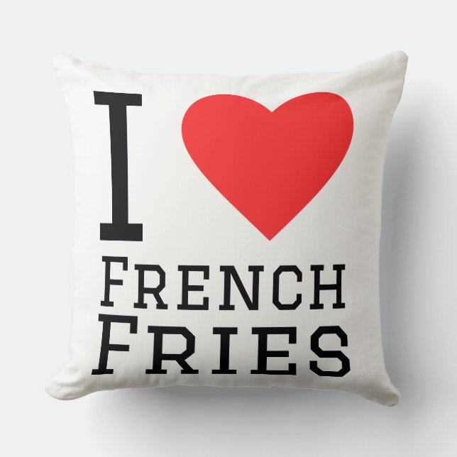  French fries pattern Throw Pillow (Front)