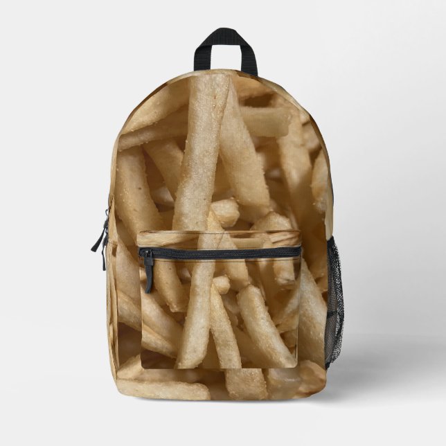 French Fries Printed Backpack (Front)
