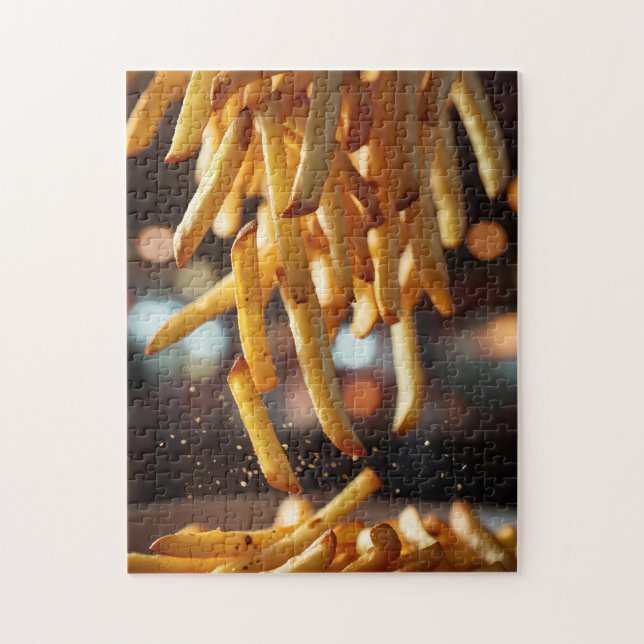 French Fries Puzzle - Crispy Fast Food Jigsaw (Vertical)