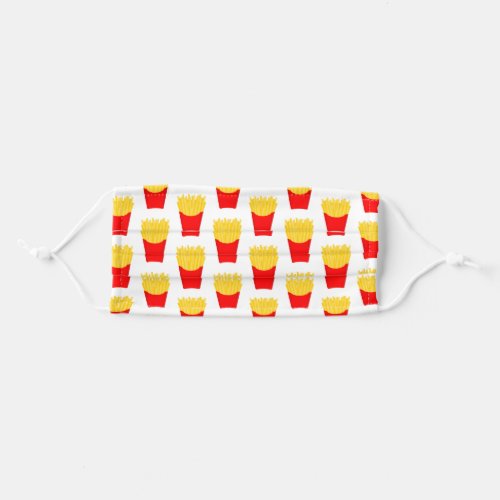 French Fries Red and Yellow Pattern Adult Cloth Face Mask