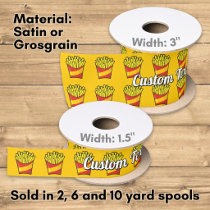 French Fries Satin Ribbon