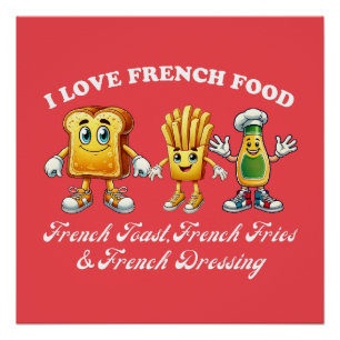 French Fries Shirt Fries Lover Gift Love Card Poster