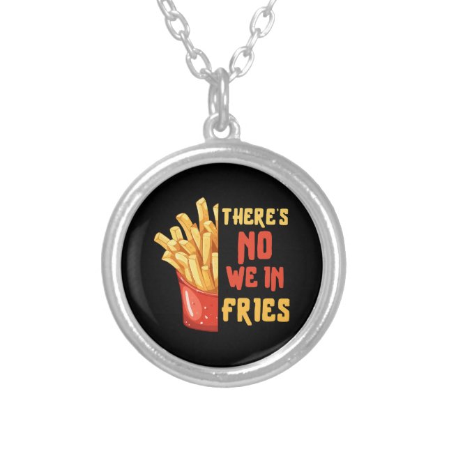 French-fries Silver Plated Necklace (Front)