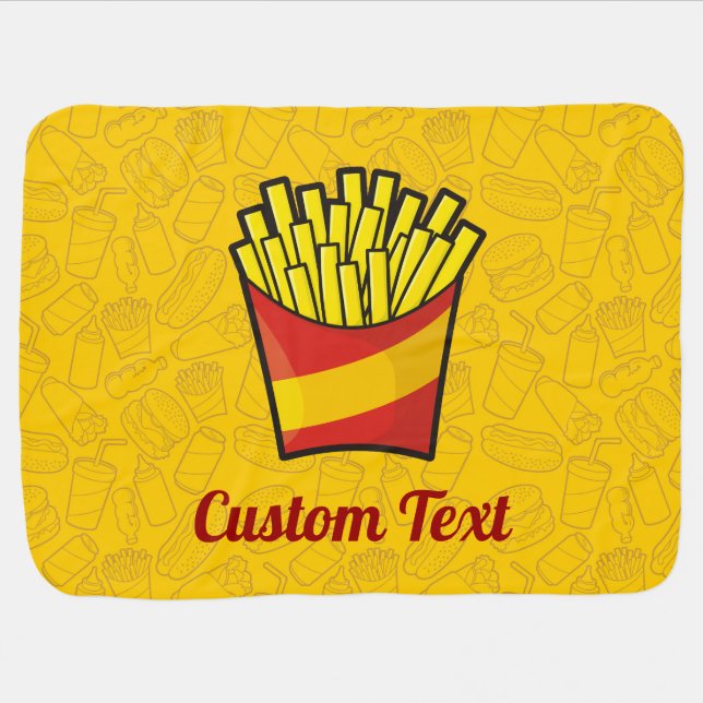 French Fries Stroller Blanket (Horizontal)