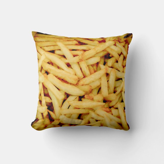 French Fries Throw Pillow (Front)