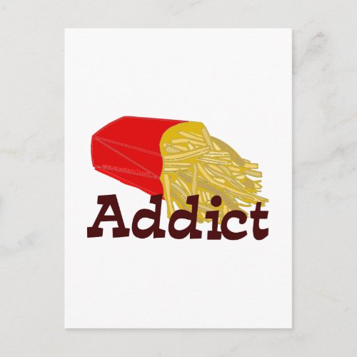 French Fry Addict Postcard