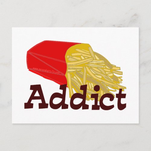 French Fry Addict Postcard