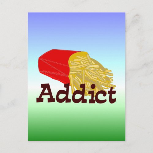 French Fry Addict Postcard