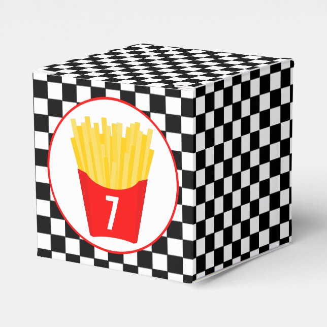 French Fry Birthday Favor Boxes (Front Side)