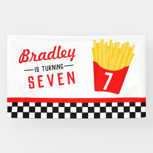French Fry Birthday Party Banner