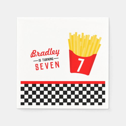 French Fry Birthday Party Napkins