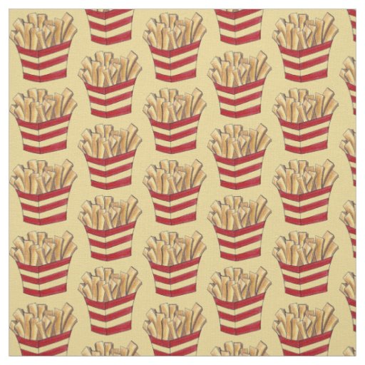 French Fry Fries Fried Potatoes Chips Fast Food Fabric