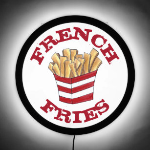 French Fry Fries Junk Food Restaurant Foodie Gift LED Sign