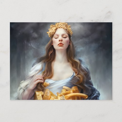 French Fry Goddess generativecontent Postcard