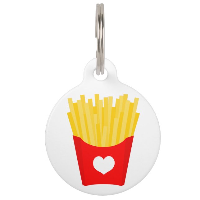 French Fry Love Pet ID Tag (Front)