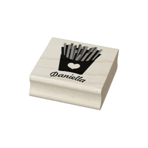 French Fry Love Rubber Stamp