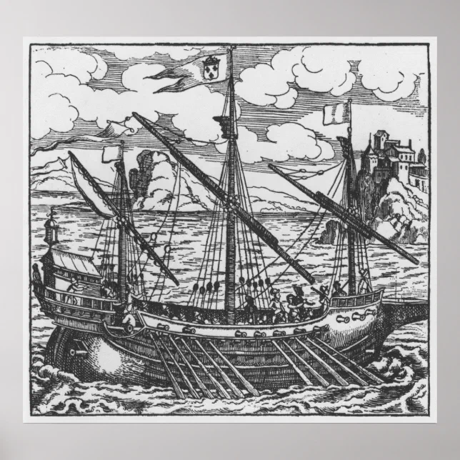 French galley poster | Zazzle