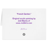 "French Garden" Cards (Back Horizontal)