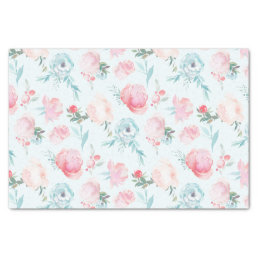 French Garden Floral Pink Peony Pattern Wedding Tissue Paper