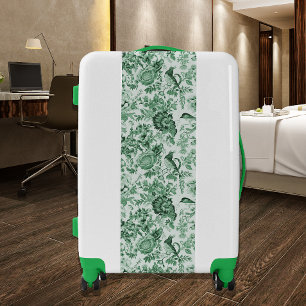 French Garden Greenery Toile de Jouy Luggage
