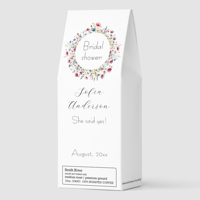 French Garden Party bridal shower  Roasted Coffee (Front)