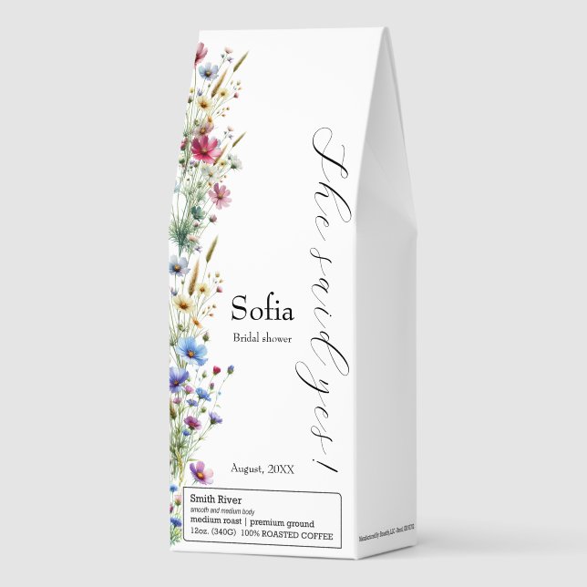 French Garden Party bridal shower  Roasted Coffee (Front)