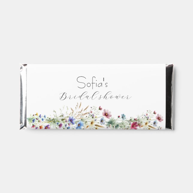 French Garden Party flower  Hershey Bar Favors (Front)