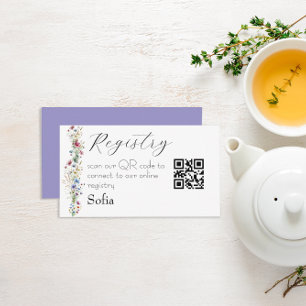 French Garden Party flower name Enclosure Card
