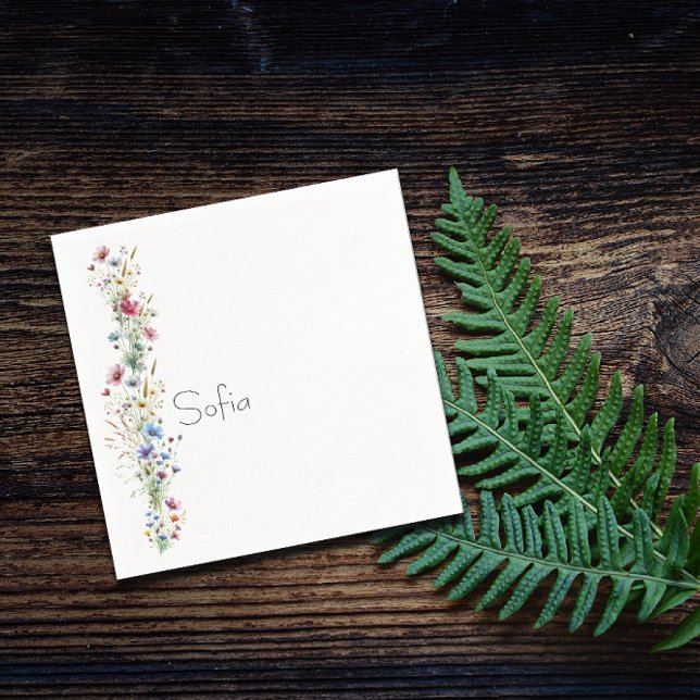 French Garden Party flower name Napkins (French Garden Party flower design, bringing the elegance of a blooming garden right to your table.)