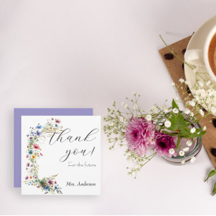 French Garden Party flower Thank You Card