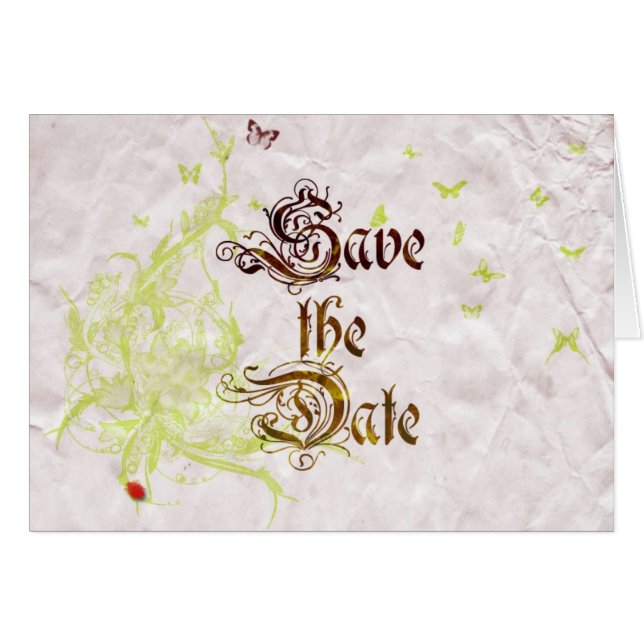 French Garden Save The Date 1 Cards (Front Horizontal)
