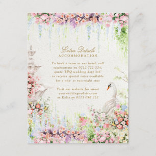 French Garden Wedding Accommodation Enclosure Card