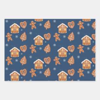 French Gingerbread Cookie Wrapping Paper